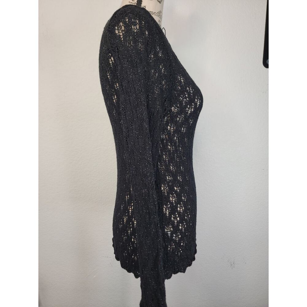 Sisley Black Open-Knit Sweater - Picture 4 of 9
